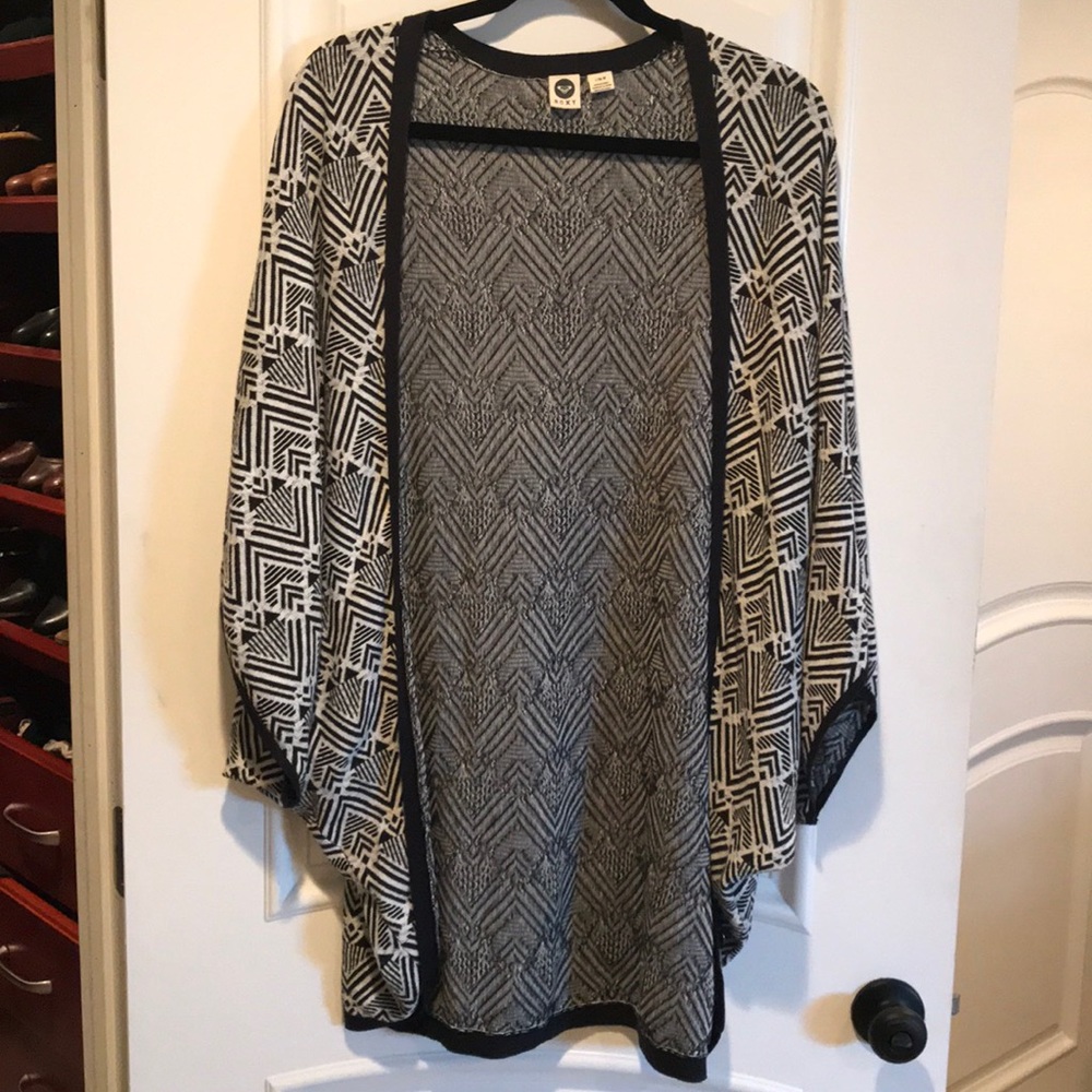 Roxy Days Away Cardigan geo knit size L cocoon